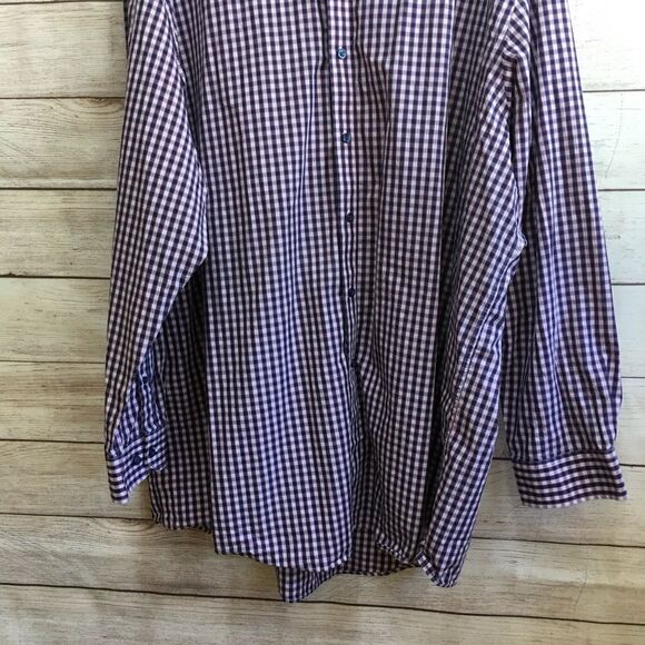 BUTTONED DOWN SHIRT IN‎ NAVY BLUE PLAID - Picture 3 of 5